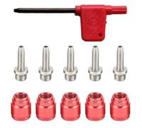 HARY 5 Sets Bike Oil Olive Insert, Disc Brake Connecting Insert Kit with T8 Spanner, for Avid Sram Bike Hydraulic Disc StealthamaJig Brake Hose Stealth-A-MAJIG Quick Install