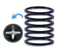 HARY 6-Pack NutriBullet Replacement Gaskets - Food-Grade Silicone Seal Rings for 600W & 900W Series - Compatible with NutriBullet Pro Blender Parts (Fits Cups with Lip)