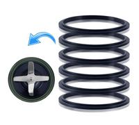 HARY 6-Pack Replacement Seal Rings Gaskets Compatible with NutriBullet 600W & 900W Series, Food-Grade Silicone Seal Rings for NutriBullet Pro Blender Parts (Fits Cups with Lip)