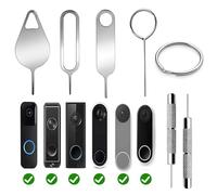 HARY 7 Pcs Video Doorbell Removal Tool Set, Security Pin Key Release Kit Compatible with Ring, Arlo, Nest & Eufy Doorbells - Includes 2 Removal Pins & A Key Ring (4 Styles)