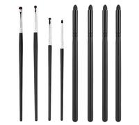 Hary 8Pcs Eyeshadow Brushes with 4 Mini Horsehair Eyeliner Brushes and 4 Sponge Bullet Head Eyeshadow Brush Reusable Eyeliner Tool Suitable for Various Makeup Looks