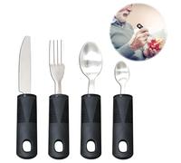HARY Easy Grip Cutlery Set of 4, Cutlery for Arthritic Hands, Adaptive Utensils Designed to Disability Aids, Wide Handles, for Elderly Disabled Arthritis Parkinson's Disease Tremors Sufferers