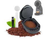 HARY Reusable Capsule Adapter for Dolce Gusto, Refillable Capsule Converter Plastic Pod Holder Compatible with Dolce Gusto Coffee Machine, Piccolo XS/EDG 305/EDG 606.S/Genio S/Genio Mini