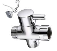 HARY Shower Diverter Valve, Side Outlet G1/2" (20mm), Lower Inlet G3/4" & Upper Outlet G3/4"（25mm） BSP T-Type Adapter, 3-Pass Faucet Diverter, Shower Head Universal Diverter (Note The Sizes)