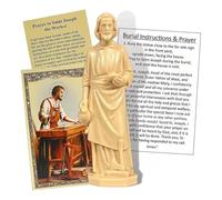 HARY St Joseph Statue to Sell House Complete Set with Instruction Cards and Prayer, 3.15-Inches St Joseph Statue for Selling Homes, Perfect Bookroom or Jeffery