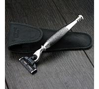 Haryali London 3 Edge Beard And Mustache Shaving Razor With Leather Pouch Perfect For Clean Shave