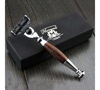 Haryali London 3 Edge Cartridge Shaving Razor with Hand Assembled Maroon Antique Handle Beard and Mustache Perfect Safety Razor for Men