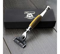 Haryali London 3 Edge Razor Black and Red Design Handle Beard and Mustache Shaving Razor For Men