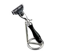 Haryali London 3 Edge Razor with Black Colour on Handle and Razor Stand