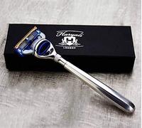 Haryali London, 5 Edge Razor - Stainless Steel Cartridge Razor with Long Handle, Lightweight Reusable Cartridge for Face & Body, Wet Shaving Tool for Daily Grooming