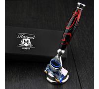 Haryali London, 5 Edge Shaving Razor with Stand Holder, Wet Shave Mens Shaving Accessories - Elegant Box Packing