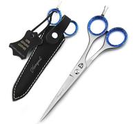 Haryali London 6" Hairdressing Barber Hair Scissor with Leather Pouch for Professional Hairdressers Barbers Stainless Steel Hair Cutting Shears - for Salon Barbers, Men, Women, Children and Adults