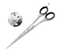 Haryali London 7" Straight Dog Grooming Scissors - Precision Stainless Steel Tools for Cat,Pet Hair Cutting Trimming and Grooming