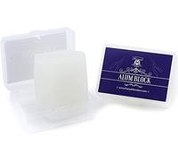 Haryali London Alum Block - Astringent Alum Block Shaving Accessory - Antiseptic Alum Block Stone Shaving Block - Soothing After Shave Balm Men and Women - Clear Plastic Case - Small - All Skin Types