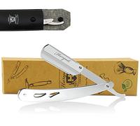 Haryali London Straight Razor Mens - Professional Cut Throat Razor Kit Matte Beard Razor Premium Quality Straight Edge Barber Razor Moustache Beard and Body Shaving Razor for Men and Women