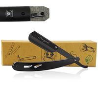 Haryali London Cut Throat Razor- Straight Razor Stainless Steel Single Blade Barber Razor with Replaceable Blade for Beard & Moustache