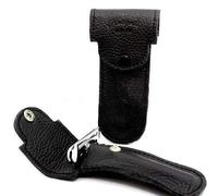 Haryali London, Double Edge Safety Razor Leather Case - Razor Travel Pouch for Men - Protective Wet Shaving Razor Holder for Blades & Grooming Accessories