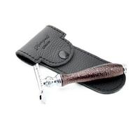 Haryali London Hand Assembled Double Edge Safety Razor With Maroon Antique Handle & Leather Pouch Excellent For Men