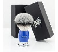 Haryali London, Mens Shaving Brush - Silver Tip Badger Hair Shaving Brush for Men, Wet Shaving Cream Brush, Sustainable Beard Shave Brush with Resin Handle and Chrome Base