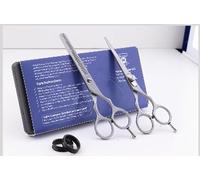 Haryali London, Professional 6" Matte Grey Hair Cutting & Thinning Shears Set | Hairdressing Scissors with Fixed Screw Cutting Scissor & Adjustable Knob Thinning Shears for Salon, Barber & Stylist Use