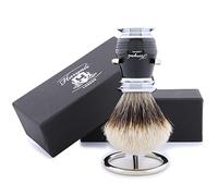 Haryali London Shaving Kit - 2 Pc Shaving Kit - Synthetic Silvertip Badger Shaving Brush - Stainless Steel Shaving Stand - Elegant Design Shaving Brush with Shaving Stand