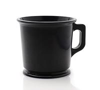 Haryali London Shaving Mug - Black Shaving Mug for All Gender - Heavy Bottom Mug for Shaving Soap - Vintage Style Shaving Mug - Knob Handle Design - Impact Resistant Plastic - Shaving Set Accessory