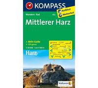 Harz Mittlerer 452 GPS wp kompass: Wandelkaart 1:50 000