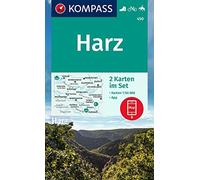 Kompass WK450 Harz: Set van 2 wandelkaarten Schaal 1 : 50.000 (Kompass Wanderkarten)