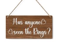 Has Anyone Seen The Rings Sign, Rustic Wedding Signs Wedding Decor Wedding Stuff Engagement Wedding Decorations, Ring Bearer Sign 12x6 Inches