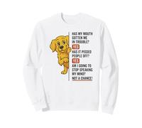 Has my mouth gotten me in trouble yes golden retriever Sweatshirt