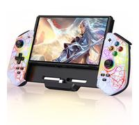 HASACOOL Hall Effect Switch Joycon Controller for Nintendo Switch/OLED, One Piece Switch Pro Controllers Replacement Handheld Grip with RGB Light/Turbo/Precise Control/Vibration