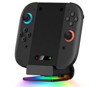 HASACOOL Switch 2 Joy Con Charging Dock,Joy Cons Charger Grip for Nintendo Switch 2, Fast Charging Station Stand for Joy cons Controller Accessories with LED Indicator & RGB Lights-2 Charging Ways