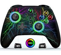 HASACOOL Switch Controller for Switch/Switch 2/Lite/OLED, LED Light Multi-Platform Wired Windows PC Controller/Wireless iOS Android Switch Pro Controller with RGB Color/Programmable/Vibration/Turbo