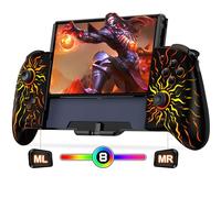 HASACOOL Wireless Pro Controller for Switch/OLED, One Piece Joycon Hall Effect Joystick Ergonomic Handheld Grip Gaming Controller With Adjustable Turbo/Vibration/Programmable/RGB