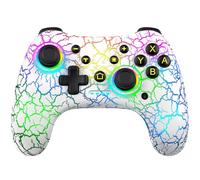 HASACOOL Wireless Switch Pro Controller for Switch 2/Lite/OLED/iOS/Android, Wired PC Gaming Controller with Cool LED Light, Turbo, 6-Axis Gyro, Vibration