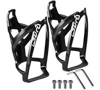 HASAGEI Bike Water Bottle Cage Lightweight Universal Bicycle Cycling Drink Cup Holders with Screws Accessory Part for Road, Mountain bike Black*2pack