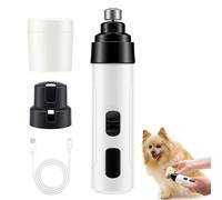 HASAIKA Professional Claw Grinder for Dogs, Electric Dog Claw Grinder, Two Stage Adjustable Speed, Low Frequency Sound, Suitable for All Pets (White)