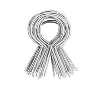 Hasaller 100Pcs Galvanized Steel Fence Ties for Wire Mesh and T-Post Connection Rust Resistant Metal Fasteners for Garden Farm Horse Sheep Roadside Sports Fence Construction and Repair(Round)