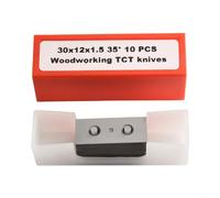 Hasaller 10pc Carbide Square Indexable Inserts 30x12x1.5mm 35° for Wood Lathe Turning Tool 2-Cutting Edge Reversible