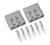 Hasaller 175A 3 Pin Style Connector for Electric Forklift Battery Silver Plated Copper Terminal UL94 V-0 Flame Retardant PC Housing Grey(2pcs-red)