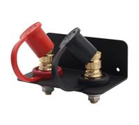 Hasaller 250A Battery Charging Post with Heavy Duty Mounting Bracket and Protective Covers for Cars UTV Boats 3/8 Inch Stud Remote Battery Terminals 4 Gauge Wire 53 Inch