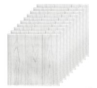 Hasaller 3-D Wall Panels W-hite Oak Waterproof 30Pcs Soft Foam Wall Sticker Panels Selfadhesive Wood Panels for Wall Wall Sticker Soft Foam Panel 35×35cm Original Wood Grain Panelling Ceiling for