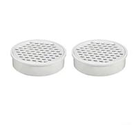 Hasaller 3 Pack Round Drain Strainers for Shower and Bath 200mm 160mm 110mm White Plastic Mesh Hair Catcher Pipe Cover Anti Clog Filter Grid Set for Bathroom Floor Waste(110)