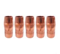 Hasaller 5 Pack N-5818C Welding Nozzle for Bernard Large 5/8 Inch 1/8 Recess MIG Gas Copper Tip Compatible with BTB Clean Air Flux Q Gas S Gas XR Al