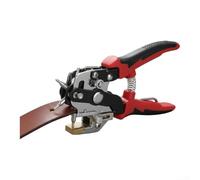 Hasaller 6-in-1 Stainless Steel Hole Punch Pliers with Ergonomic Non-Slip Handle and Adjustable 2mm to 4.5mm Sizes for Leather Belts Fabric Plastic Cardboard Metal Sheets DIY Craf