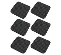 Hasaller 6 Pack or 8 Pack Silicone Treadmill Mats Anti Slip Pads for Gym Machines Elliptical Equipment Shock Absorbing Noise Reduction Floor Protectors Black 10x10cm(6pc)
