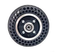 Hasaller 7 Inch Solid Tire for Electric Scooter and Wheelchair 7x2 Full Wheel Airless Puncture Proof Rubber with Aluminum Alloy Rim Black or Red Color Replacement Front Rear Wheel(black 8mm)