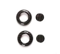 Hasaller ABS Carbon Fiber Headrest Buttons Cover for Land Rover Defender 2020-2021 Interior Trim Set of 4 Paste-On Seat Accessory