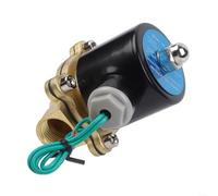 Hasaller AC 110V Electric Solenoid Valve 1/2 Inch PT Brass Body Direct Acting Diaphragm Normally Closed for Water Air Gas Low Viscosity Fluids 2 Way 2W16015 Copper Coil Fast Heat