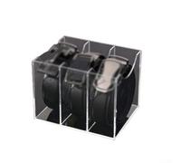 Hasaller Acrylic Belt Organizer with 357 Compartments for Ties and Bow Ties Clear Desktop Storage Box for Wide Narrow Belts with Large Buckles 17x13.5x12.5cm(3 compartments)